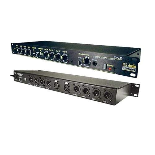 Whirlwind DA-2 2-Channel Audio Distribution Amplifier, 20Hz-20kHz Frequency Response, 112Ohms Output Impedance, 8x 3-Pin XLR Male, 1/4