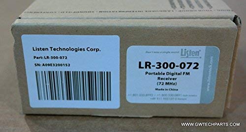 Listen Tech Portable Digital RF Receiver (72 MHz) LR-300-072