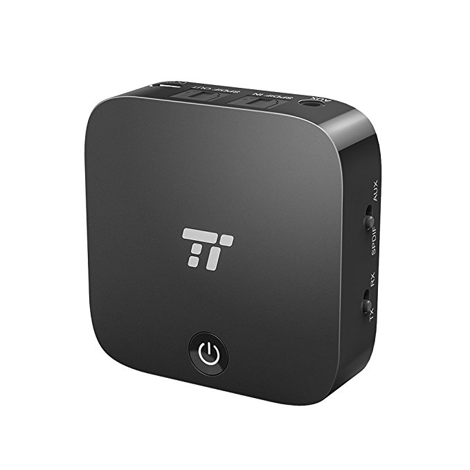 TaoTronics Bluetooth Transmitter and Receiver, Digital Optical TOSLINK and 3.5mm Wireless Audio Adapter for TV/Home Stereo System - aptX Low Latency