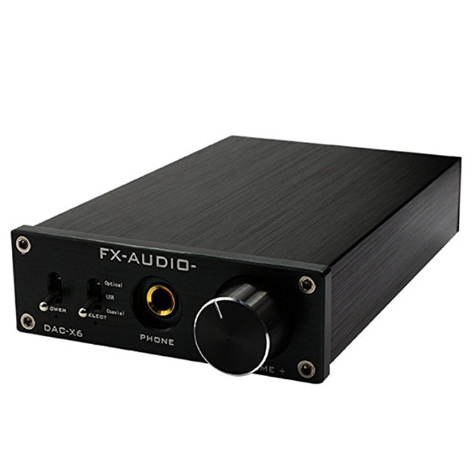 FX Audio DAC-X6 24BIT/192 Optical/Coaxial/USB Digital Audio Amplifier DAC Decoder Black