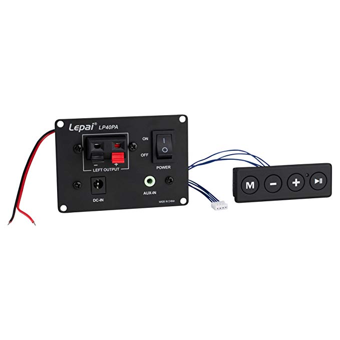 Lepai LP40PA 40W Mini Plate Amplifier Bluetooth Aux 3.5mm Input and Control Panel