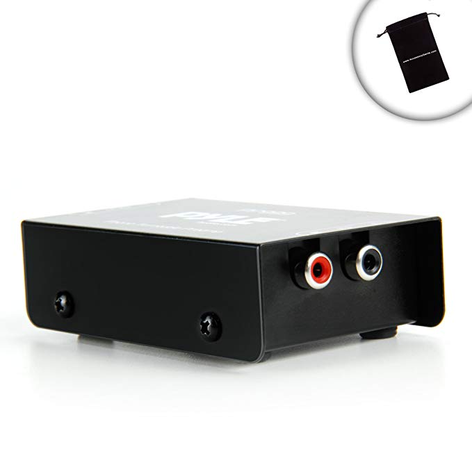 Mini Turntable Phono Preamp for Bookshelf Speakers / Connect to Turntables , Microphones or other Audio Devices - Works with Micca MB42 , Pioneer SP-BS22-LR , Sony SS-B1000 , Monoprice 108250 and More