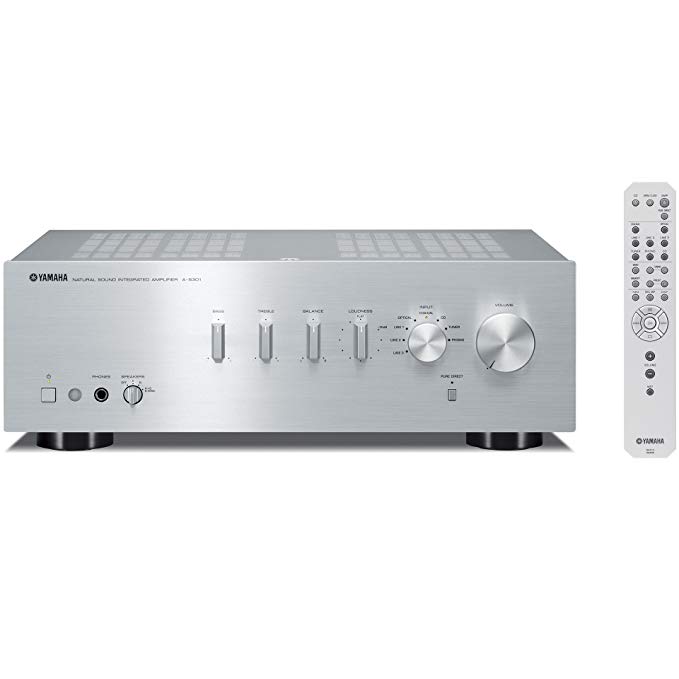 Yamaha A-S301 (S) Integrated Amplifier 192kHz / 24bit high-resolution sound source corresponding Silver (Japan domestic model)