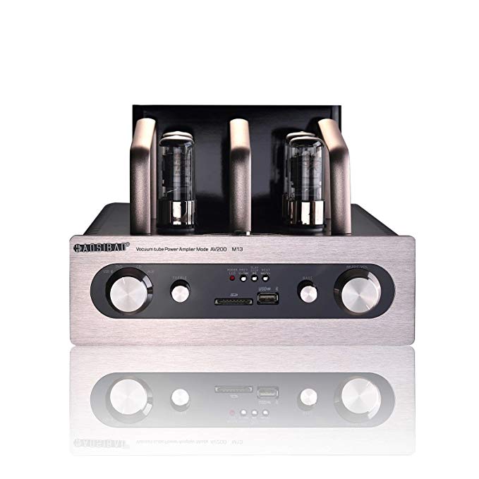 Nobsound HiFi Vacuum Tube Power Amplifier Stereo Intergrated Audio Amp w/ Bluetooth USB SD Card