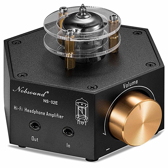 Nobsound NS-02E Vacuum Tube Headphone Amplifier Stereo HiFi Earphone Pre-Amp DIY (Black)