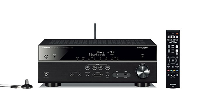 Yamaha RX-V481BL Receiver (Black), Works with Alexa