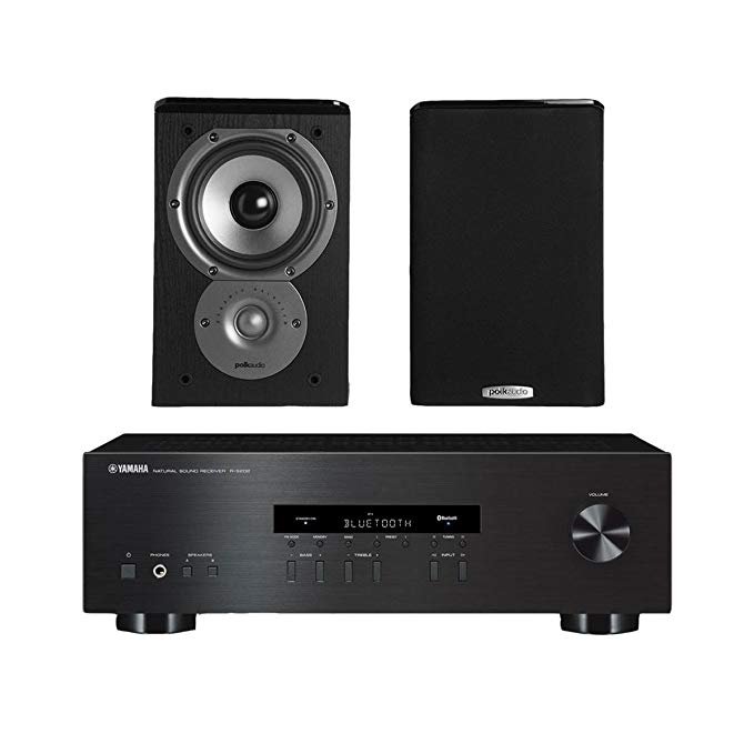 Yamaha R-S202 Stereo Receiver with Bluetooth and Polk TSi100 2-Way ...